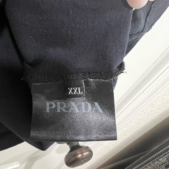 Men’s Prada Button Up Shirt Top Polo Navy Blue - Picture 2 of 5